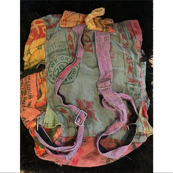 Handmade Rice Sack backpack - Picture 2 of 2